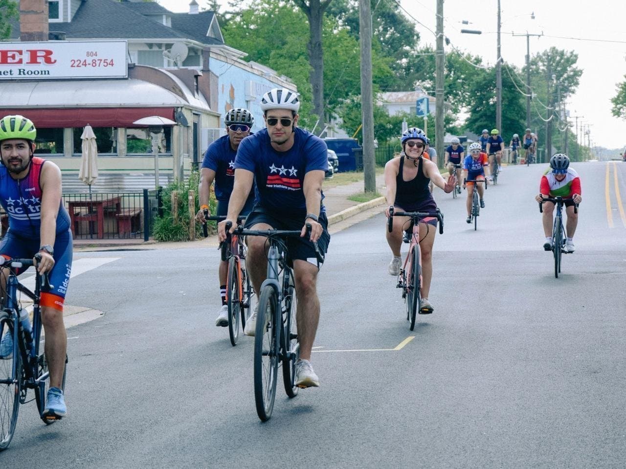 bike route at colonial beach triathlon, 2024