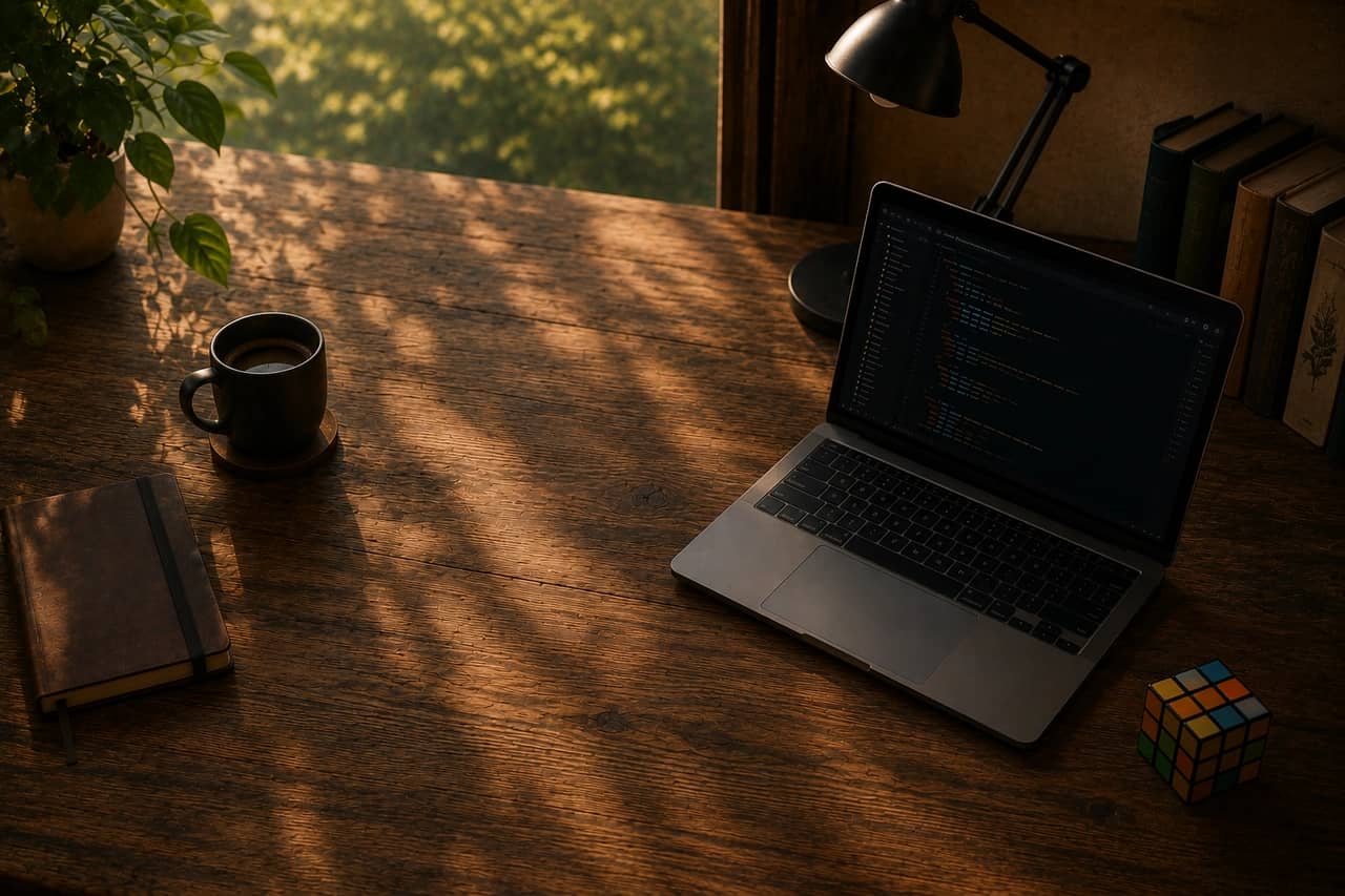 background image showing a virtual office