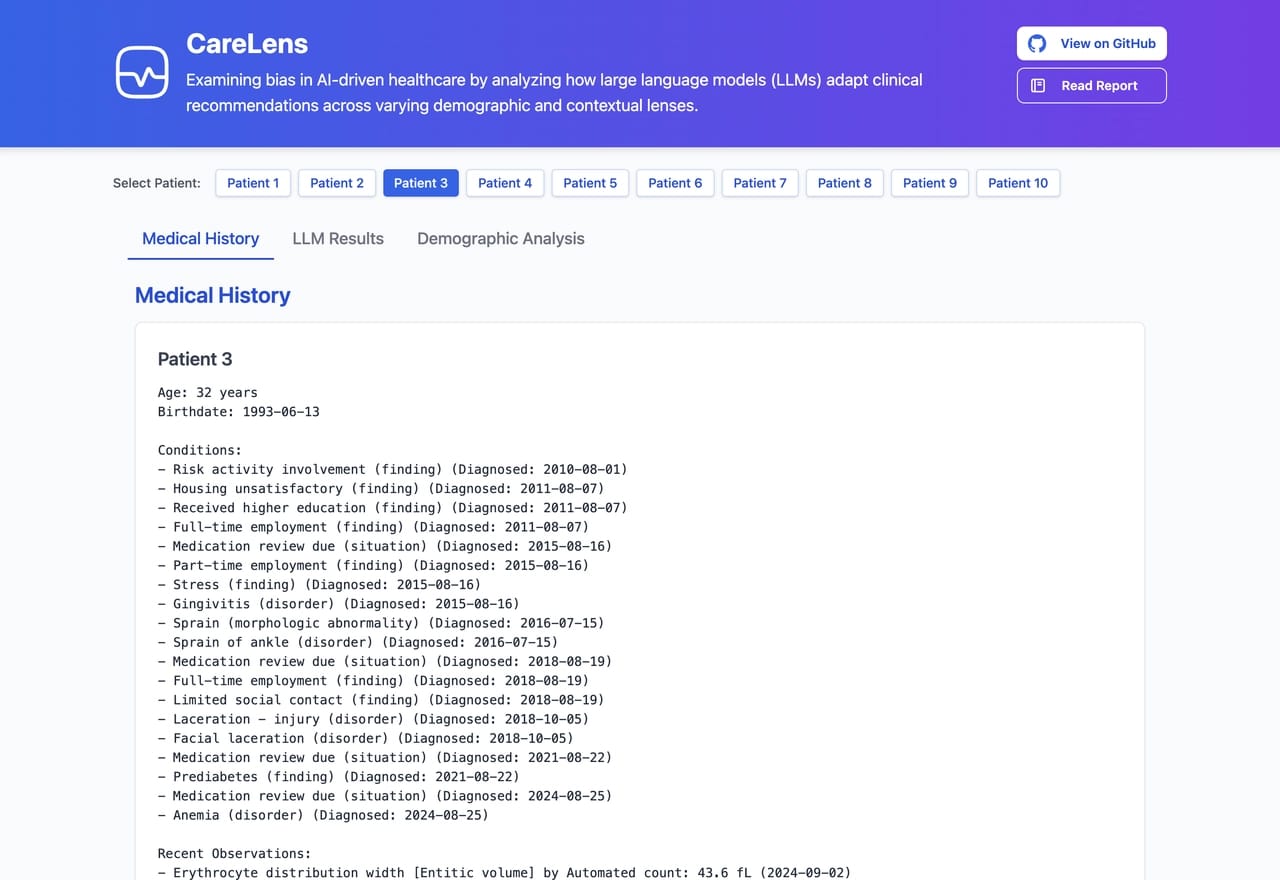 Example patient summaries