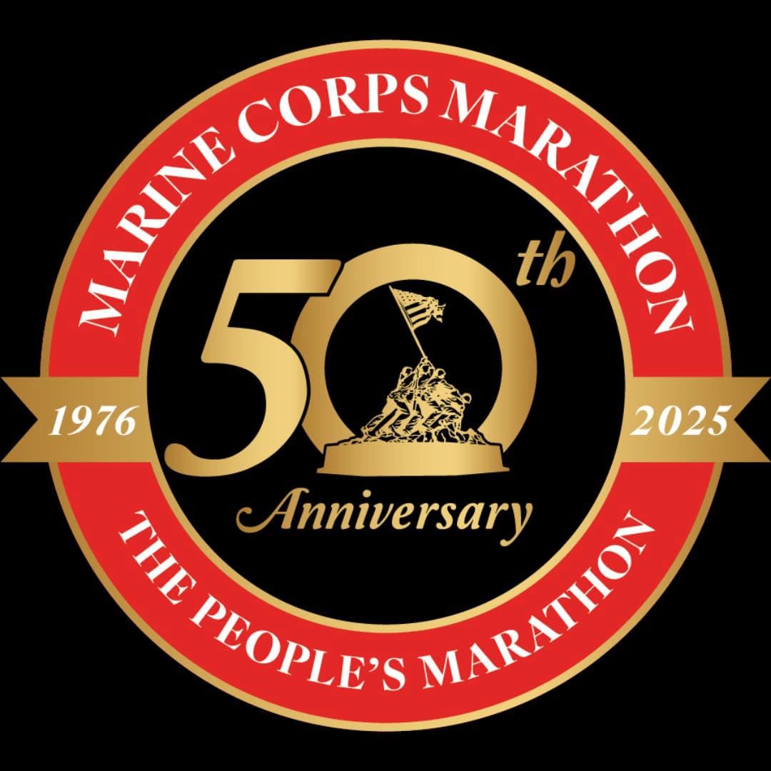 marine corps marathon 50th anniversary logo