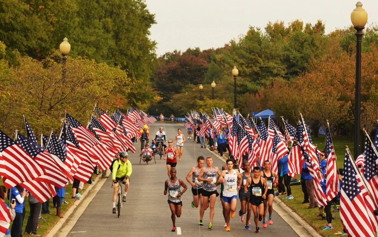 marine corps marathon 50th anniversary logo