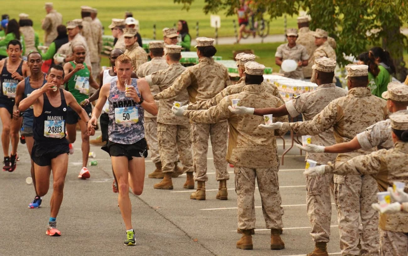 marine corps marathon 50th anniversary logo